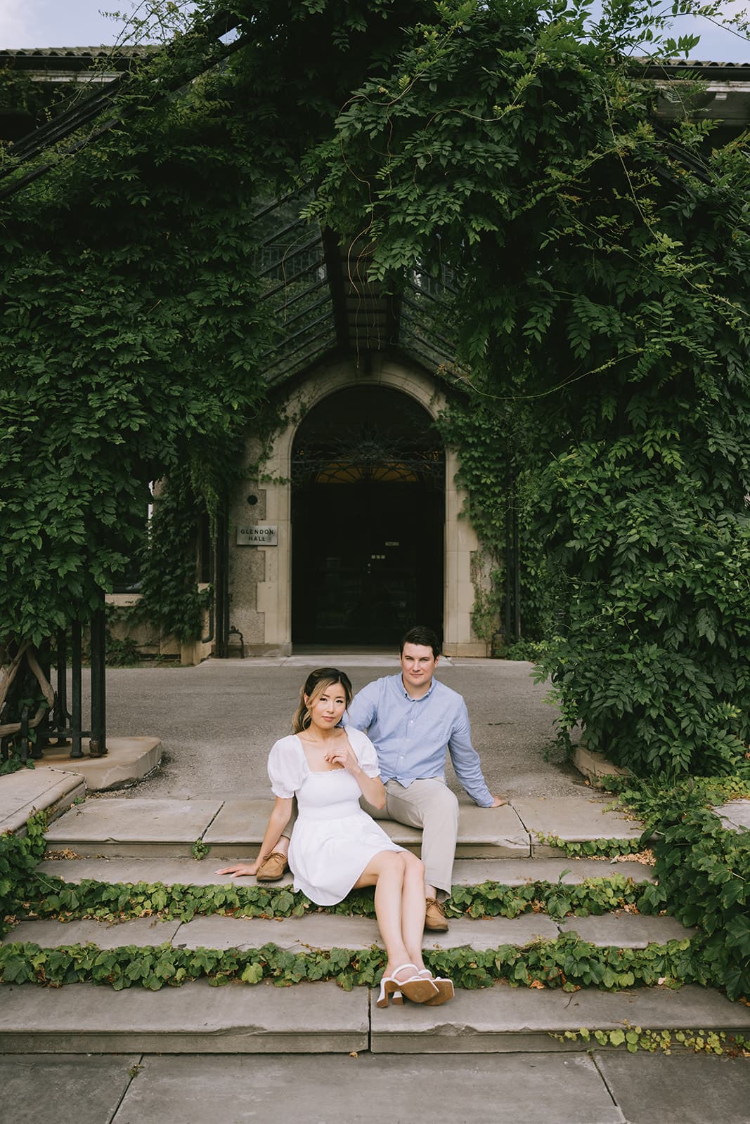 Connor and Mackenzie on stairs